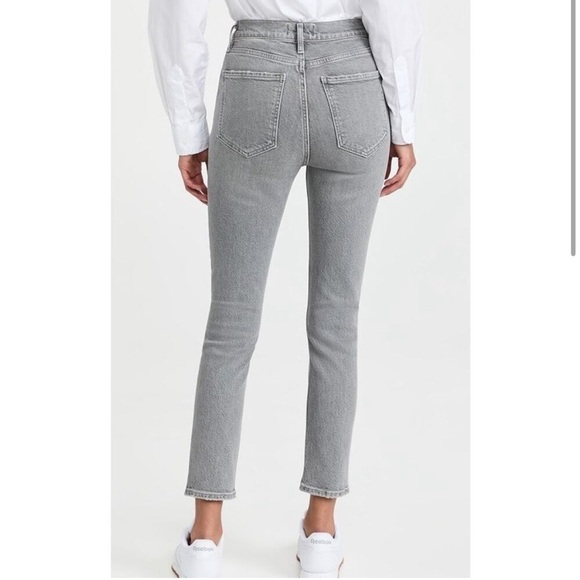 Agolde Nico High Rise Slim Jeans Grey Wash Denim Organic Cotton Ankle Women’s 28 - Picture 2 of 9